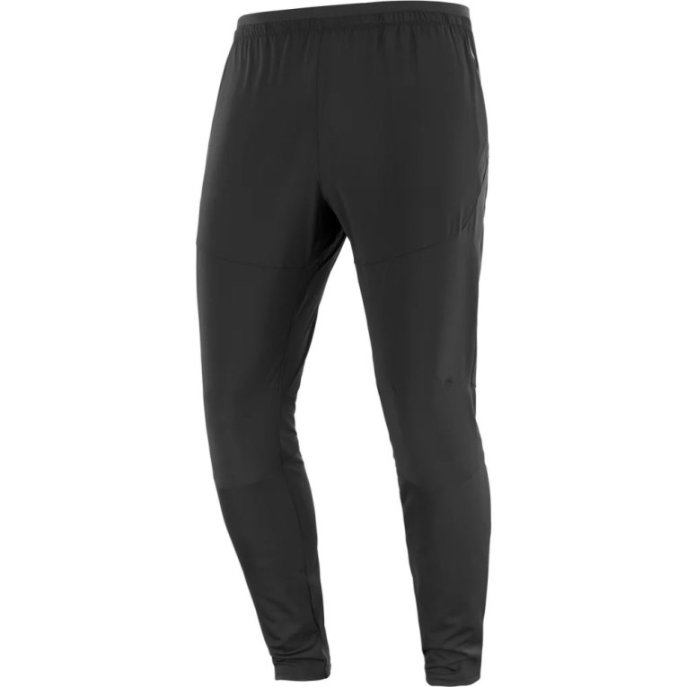 Black Salomon Cross Run Men's Sport Pants | IE MK0314